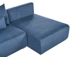 Divano angolare modulare NERBO Tessuto Blu Lato Sinistro