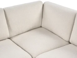 Divano angolare modulare 5 posti KIVVIK Bouclé Bianco sporco Lato Sinistro