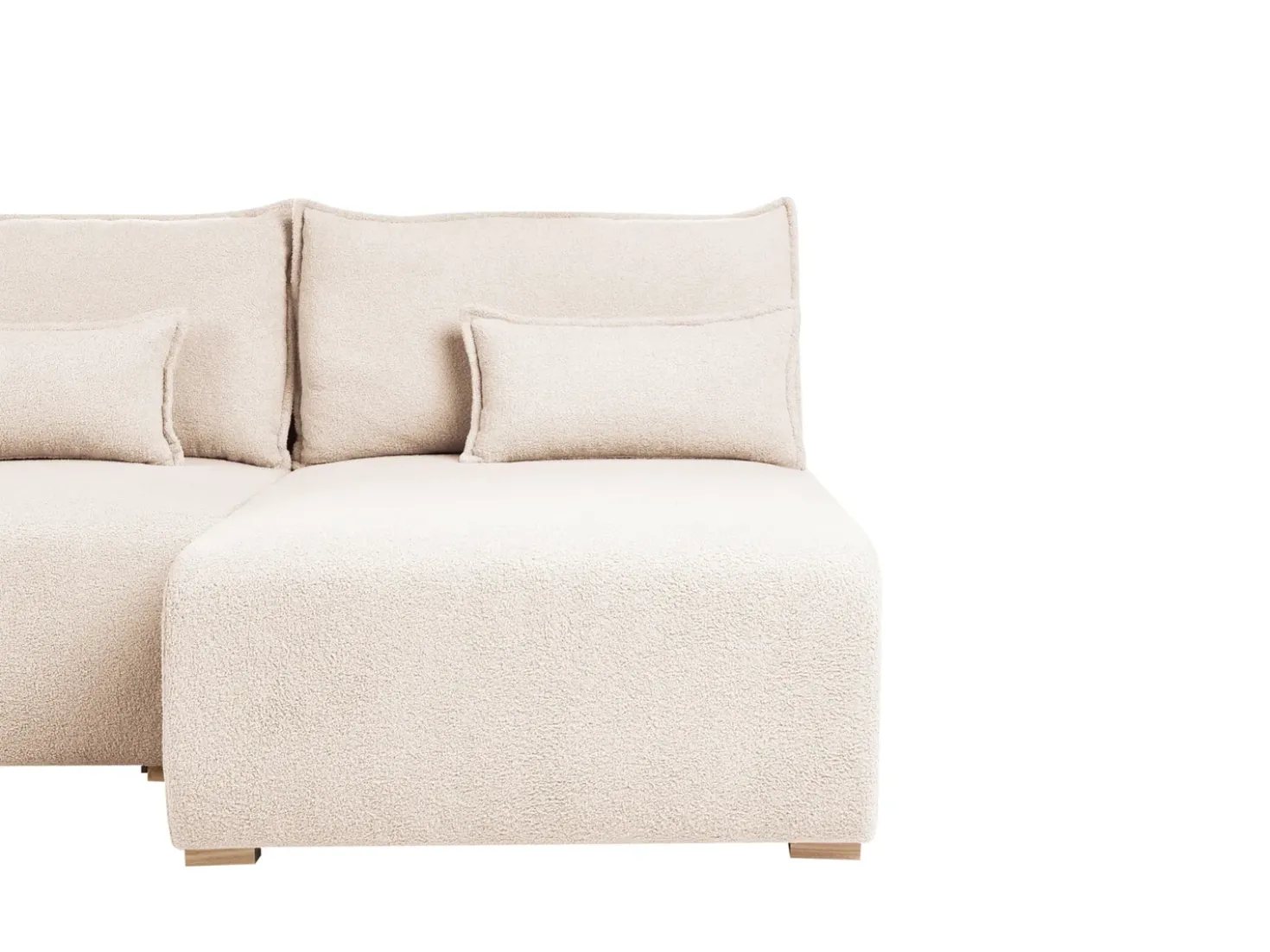 Divano angolare modulare NERBO Bouclé Beige Lato Sinistro