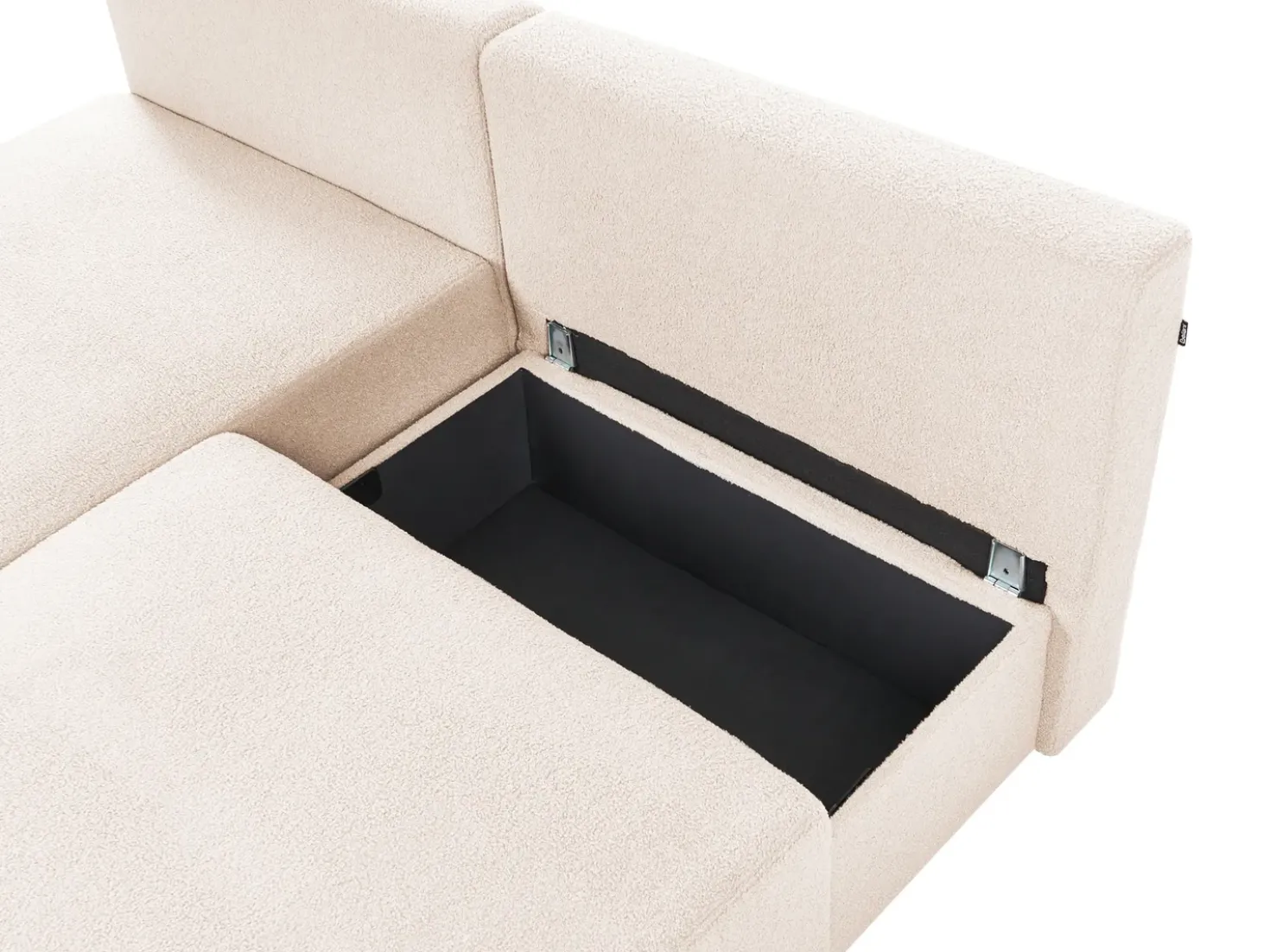 Divano angolare modulare NERBO Bouclé Beige Lato Sinistro