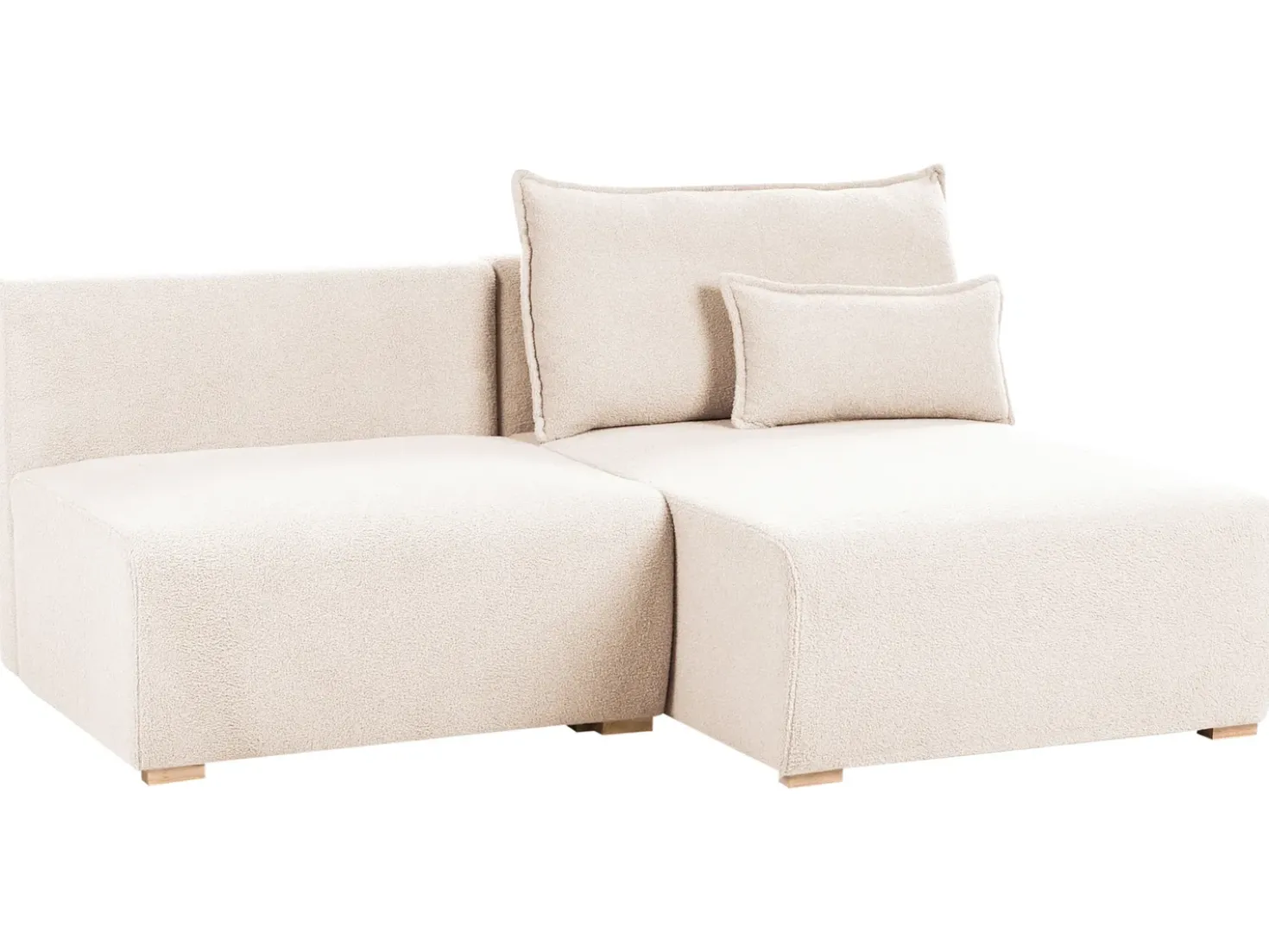 Divano angolare modulare NERBO Bouclé Beige Lato Sinistro