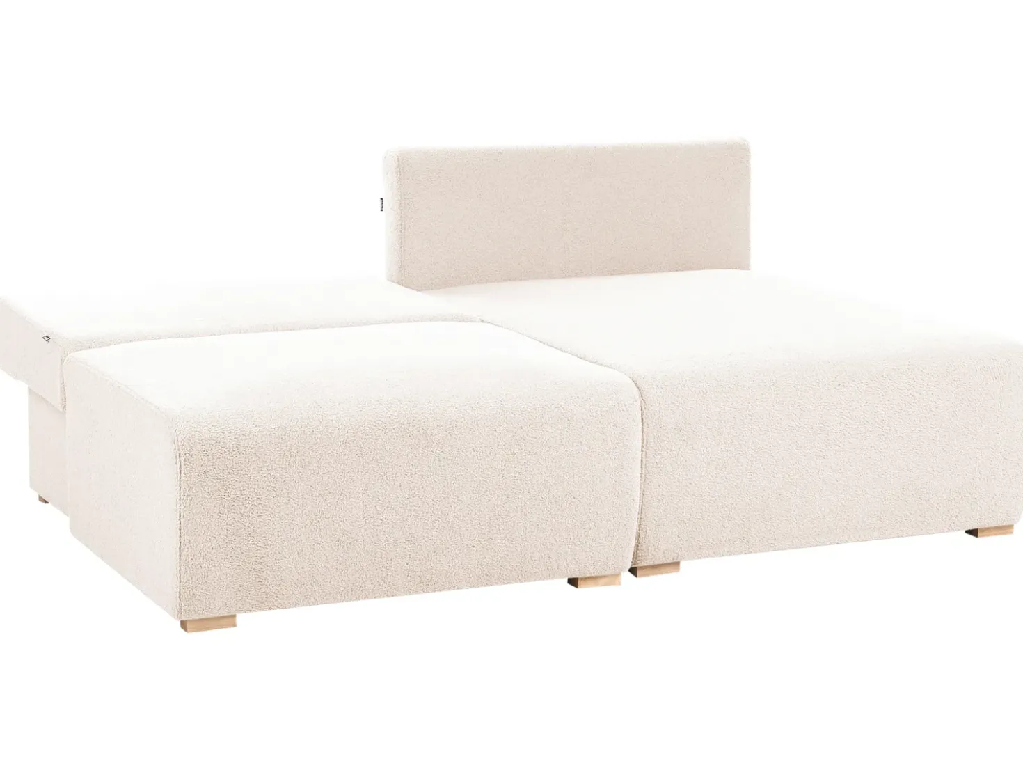 Divano angolare modulare NERBO Bouclé Beige Lato Sinistro