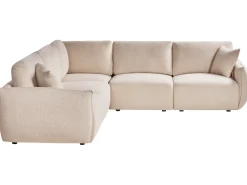 Divano angolare modulare 5 posti MESNALI Bouclé Beige Lato destro