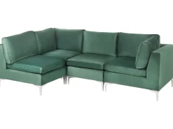 Divano angolare modulare 4 posti EVJA Velluto Verde Lato destro