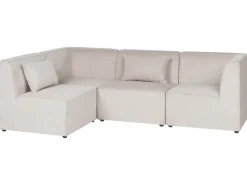 Divano angolare modulare 4 posti LEMVIG Velluto a coste Beige Lato destro