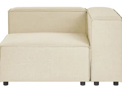Divano angolare modulare 3 posti APRICA Lino sintetico Beige Lato destro