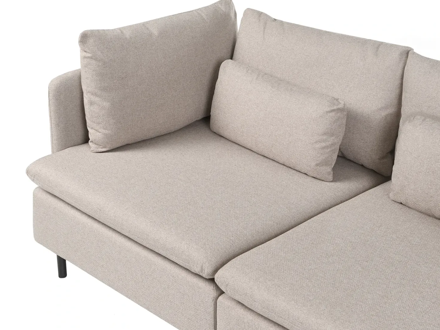 Divano angolare modulare 3 posti EGERIS Tessuto Beige Lato Sinistro