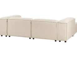 Divano angolare modulare 3 posti ARDAL Tessuto Beige con ottomana Lato destro