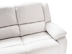 Divano angolare reclinabile manuale 5 posti ROKKE Tessuto Beige chiaro Lato Sinistro