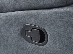 Divano angolare reclinabile manuale 5 posti ROKKE Tessuto Grigio Lato Sinistro