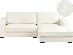 Divano angolare RENDERS Bouclé Bianco sporco Lato Sinistro