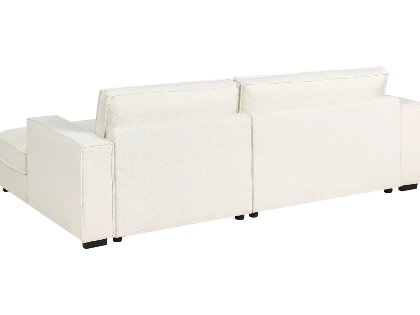 Divano angolare RENDERS Bouclé Bianco sporco Lato Sinistro