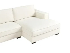Divano angolare RENDERS Bouclé Bianco sporco Lato Sinistro