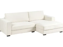Divano angolare RENDERS Bouclé Bianco sporco Lato Sinistro