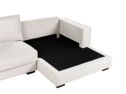 Divano angolare RENDERS Tessuto Beige chiaro Lato Sinistro