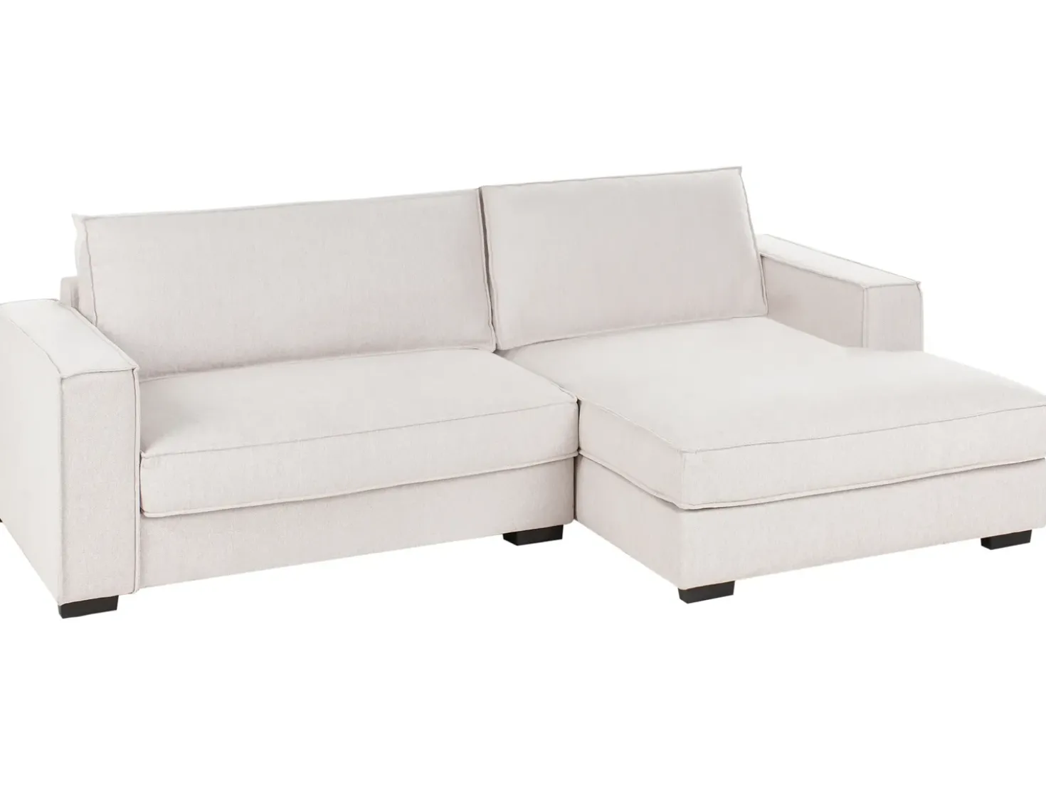 Divano angolare RENDERS Tessuto Beige chiaro Lato Sinistro