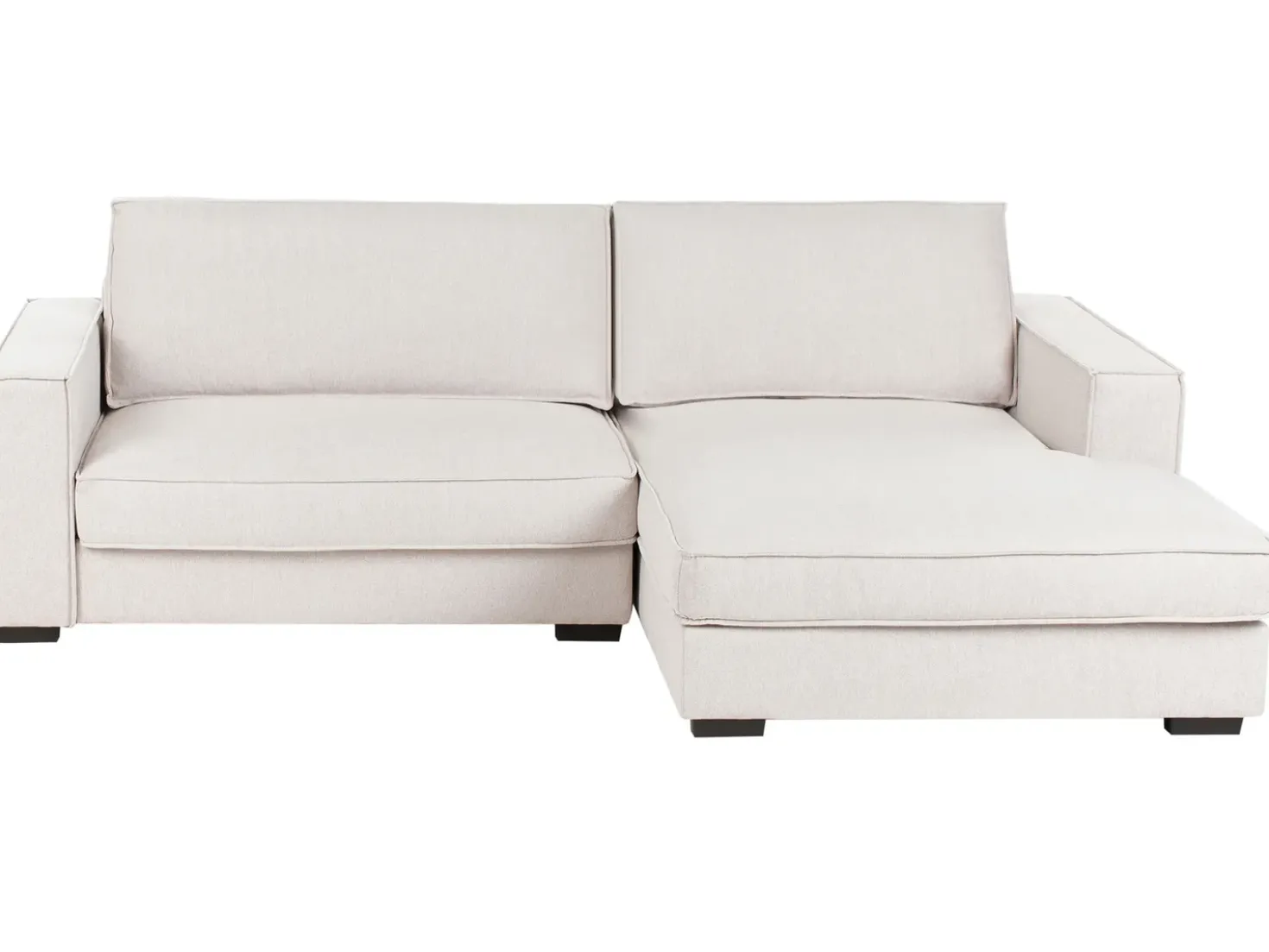 Divano angolare RENDERS Tessuto Beige chiaro Lato Sinistro