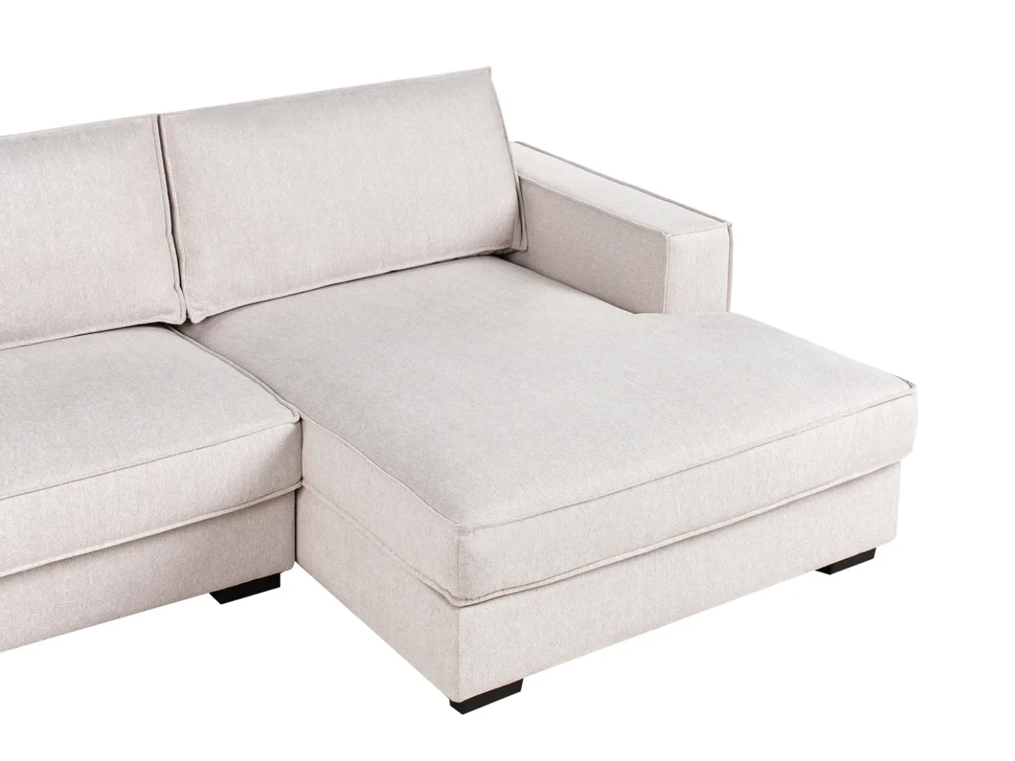 Divano angolare RENDERS Tessuto Beige chiaro Lato Sinistro