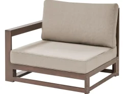 Divano da giardino 2 posti TIMOR Modulare Legno di acacia certificato Marrone scuro
