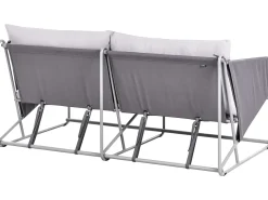 Divano da giardino 2 posti PONTE Metallo Grigio