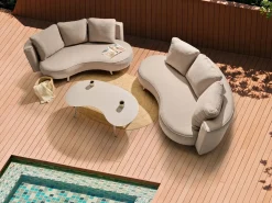 Divano da giardino 3 posti PARORI Lato destro Beige