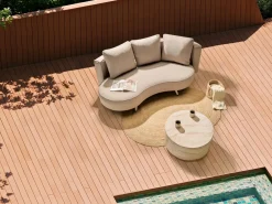 Divano da giardino 3 posti PARORI Lato destro Beige