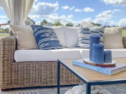 Divano da giardino 2 posti ARDEA Rattan Marrone chiaro