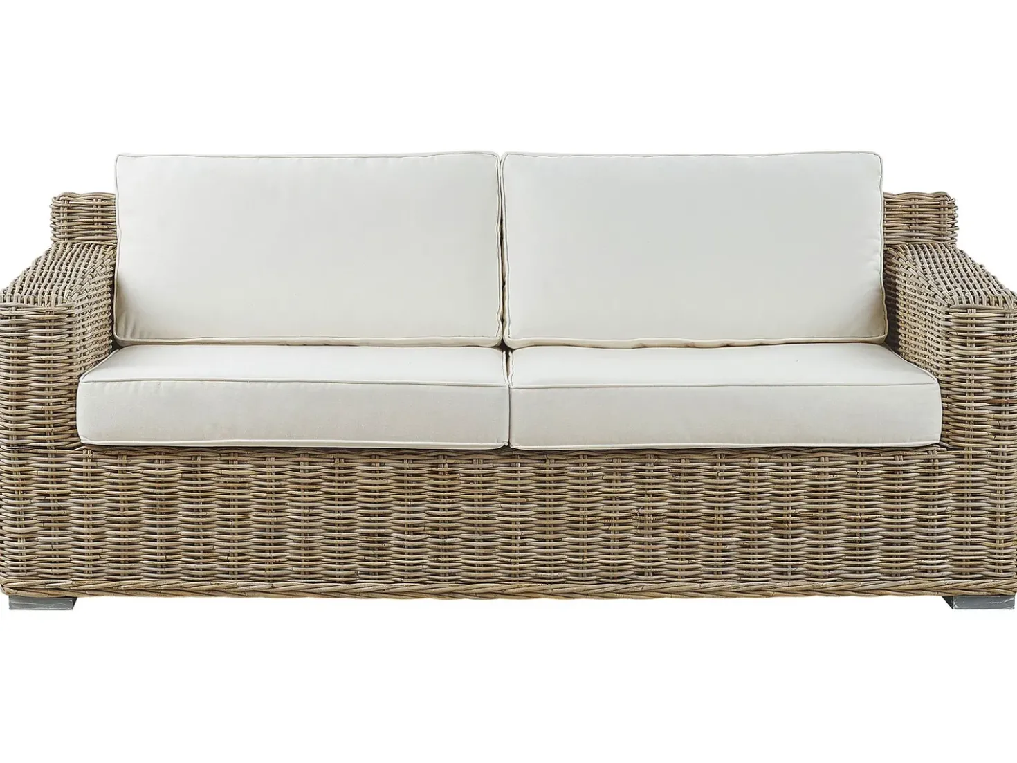 Divano da giardino 2 posti ARDEA Rattan Marrone chiaro