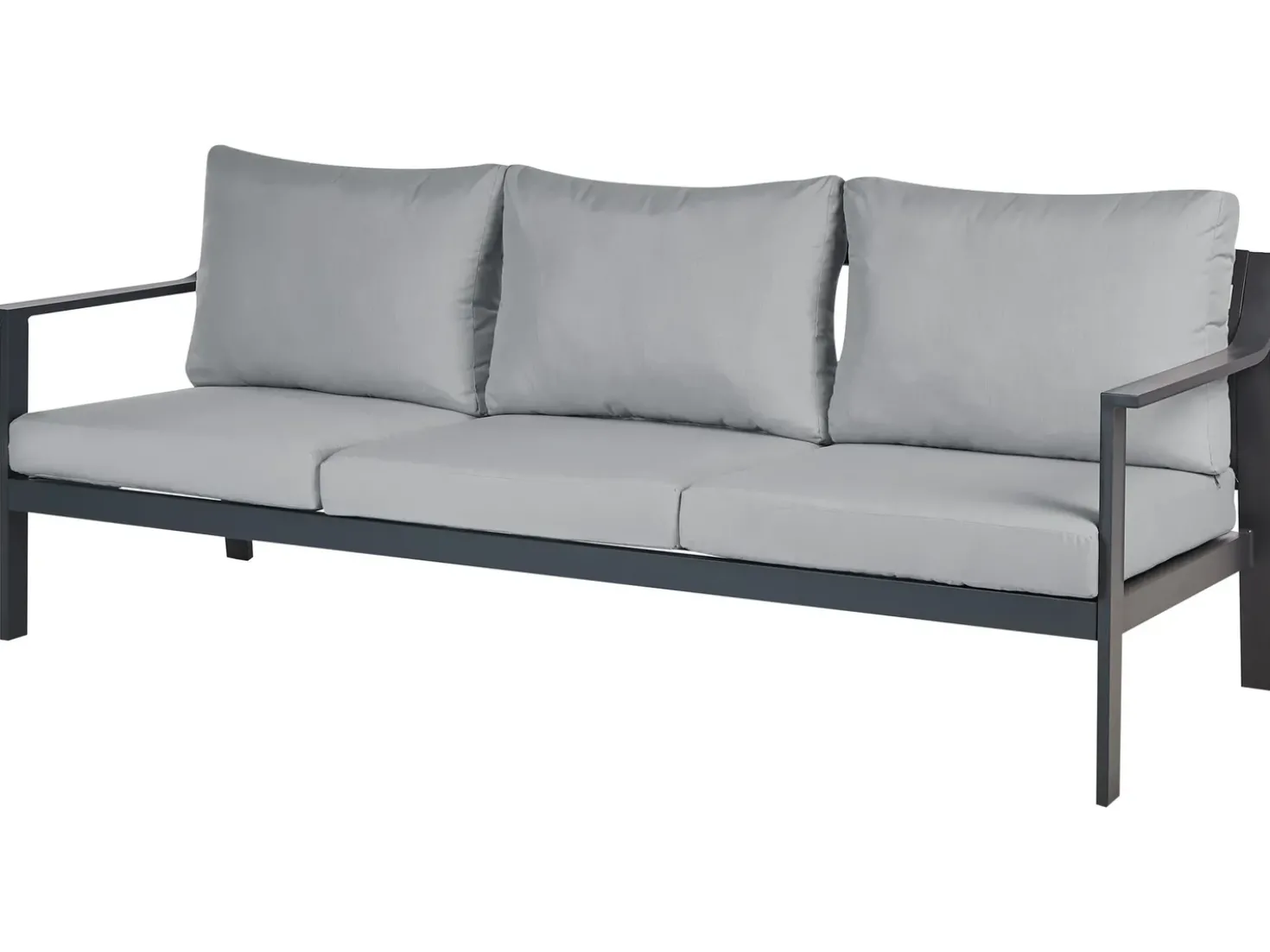Divano da giardino 3 posti KIATO Metallo Grigio scuro