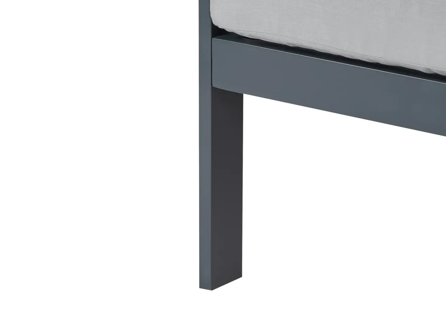 Divano da giardino 3 posti KIATO Metallo Grigio scuro