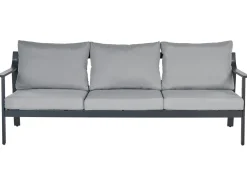 Divano da giardino 3 posti KIATO Metallo Grigio scuro