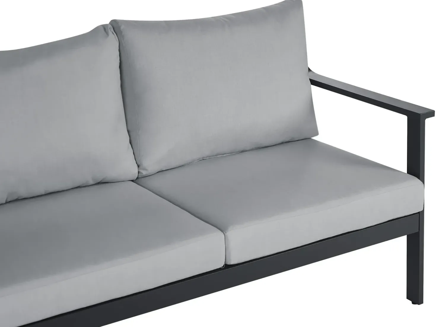 Divano da giardino 3 posti KIATO Metallo Grigio scuro