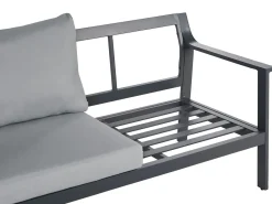 Divano da giardino 3 posti KIATO Metallo Grigio scuro