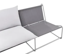 Divano da giardino 2 posti PICO Metallo Grigio