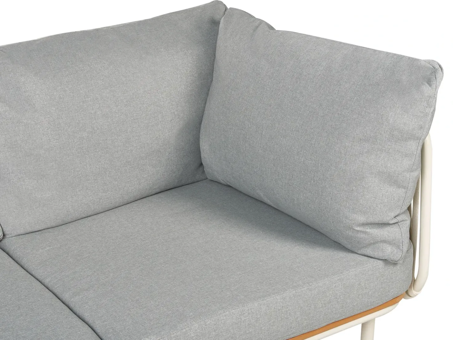 Divano da giardino 3 posti SENISE Metallo Grigio