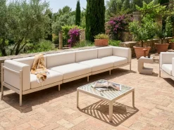 Divano da giardino 4 posti FERRETTI Beige chiaro