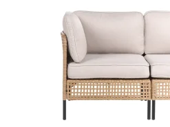 Divano da giardino 2 posti OMEGANA Rattan sintetico (PE) Beige chiaro