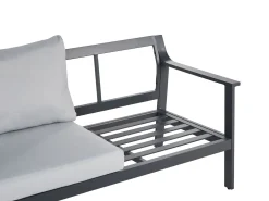 Divano da giardino 3 posti KIATO Metallo Grigio chiaro