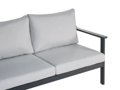 Divano da giardino 3 posti KIATO Metallo Grigio chiaro