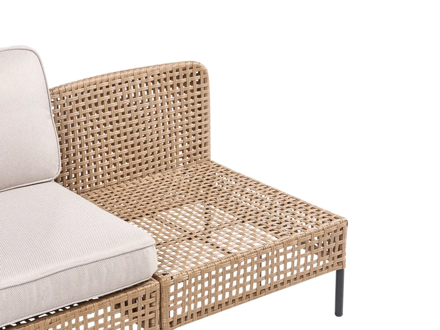 Divano da giardino 2 posti OMEGANA Senza braccia Rattan sintetico (PE) Beige chiaro