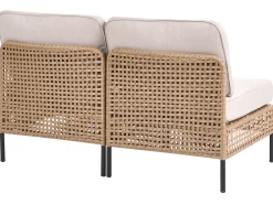 Divano da giardino 2 posti OMEGANA Senza braccia Rattan sintetico (PE) Beige chiaro