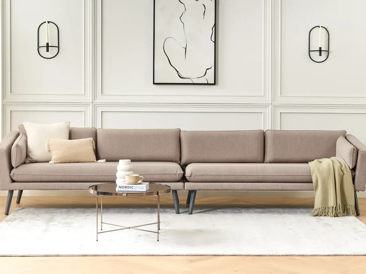 Divano da giardino 4 posti LORETELLO Beige
