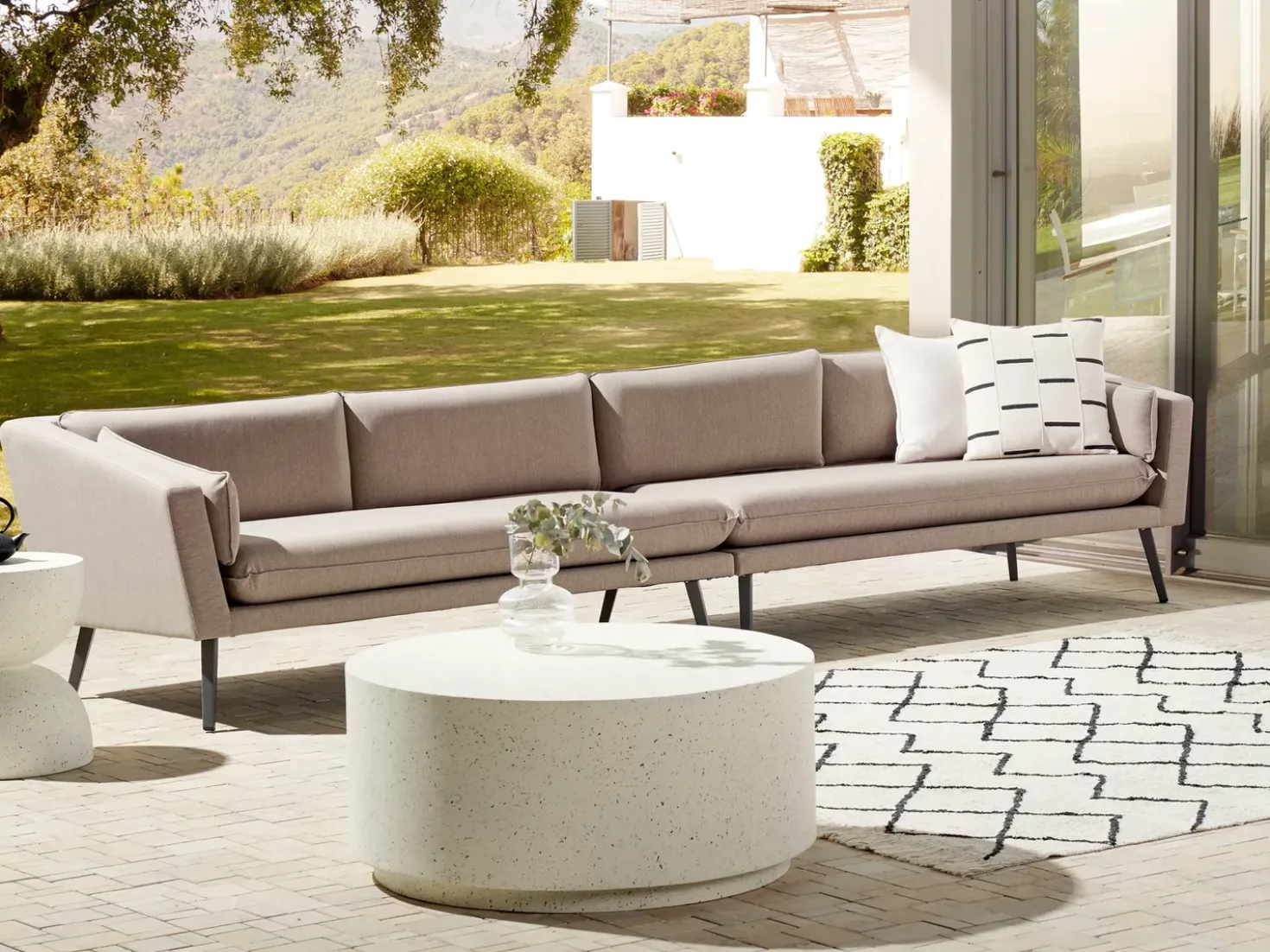 Divano da giardino 4 posti LORETELLO Beige