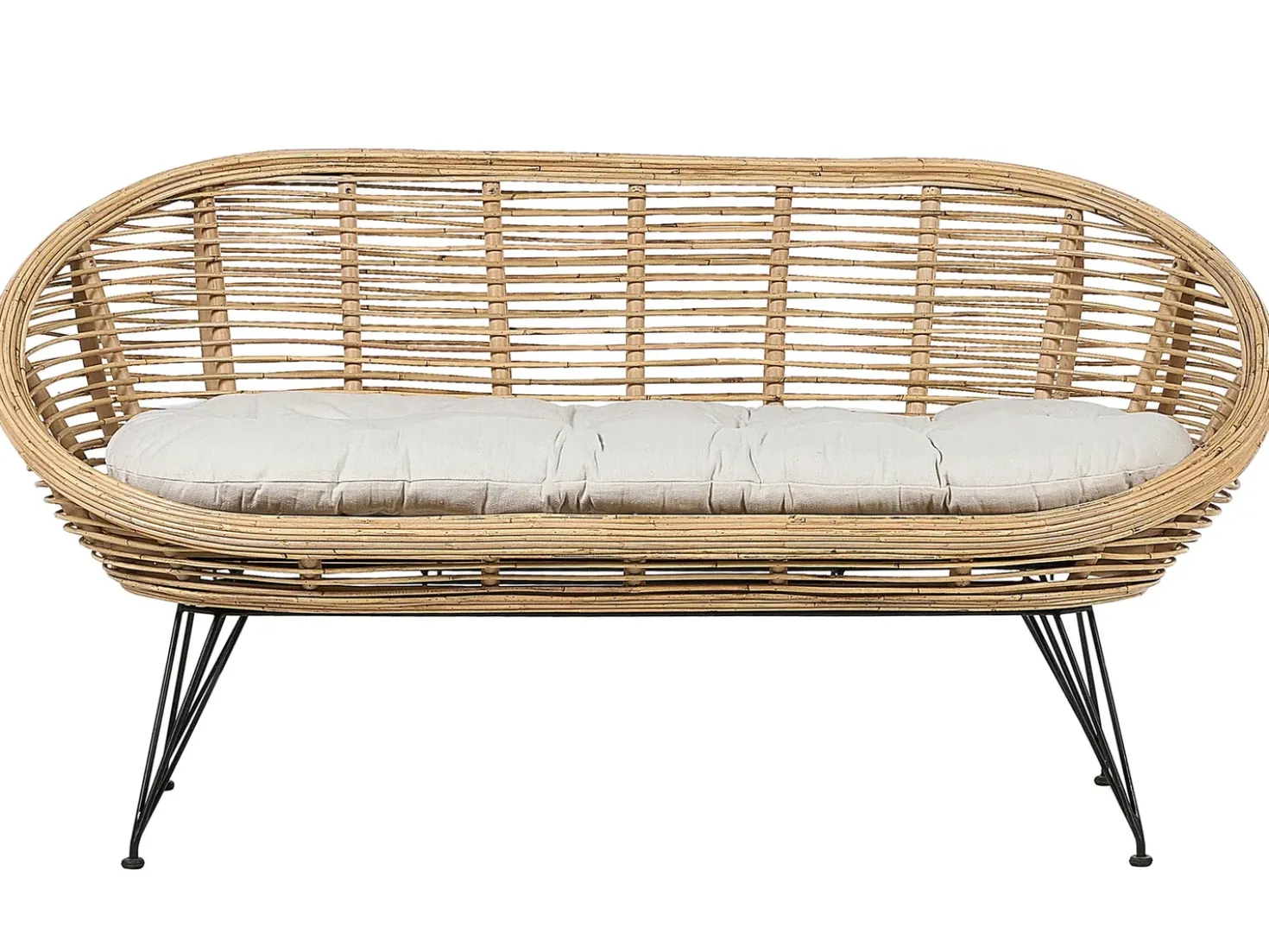 Divano da giardino 2 posti MARATEA Rattan Naturale