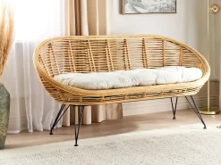 Divano da giardino 2 posti MARATEA Rattan Naturale