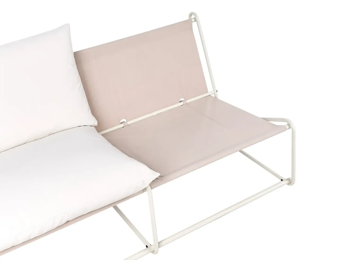 Divano da giardino 2 posti PICO Metallo Beige chiaro