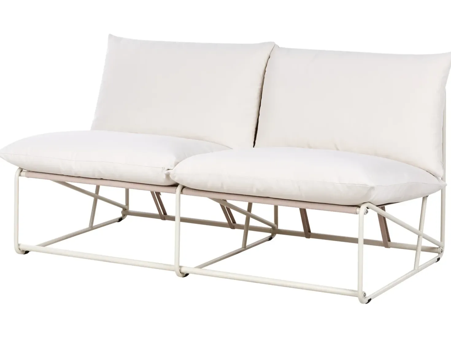 Divano da giardino 2 posti PICO Metallo Beige chiaro