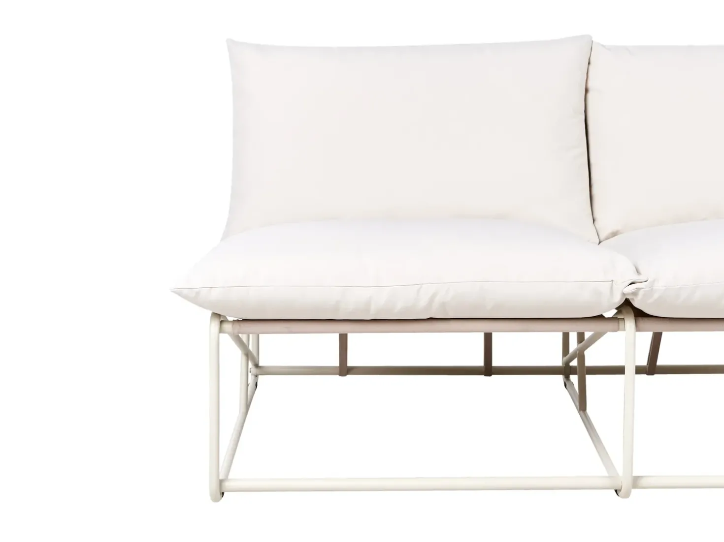 Divano da giardino 2 posti PICO Metallo Beige chiaro