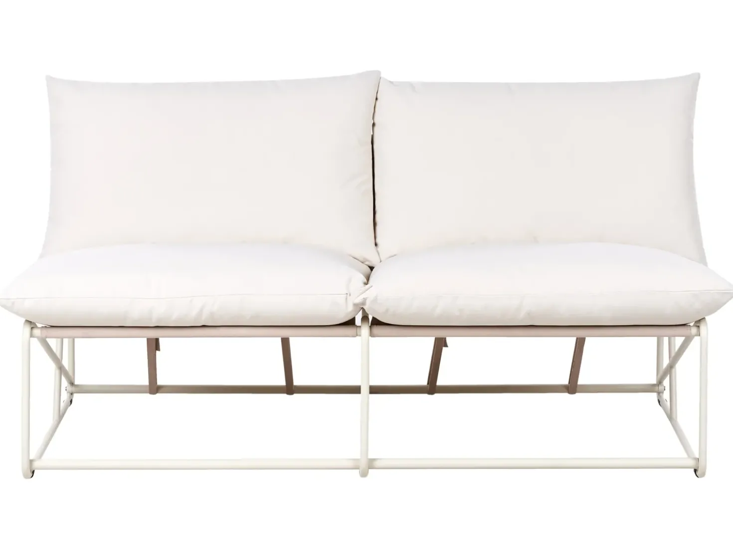 Divano da giardino 2 posti PICO Metallo Beige chiaro