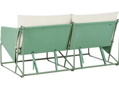 Divano da giardino 2 posti PONTE Metallo Verde